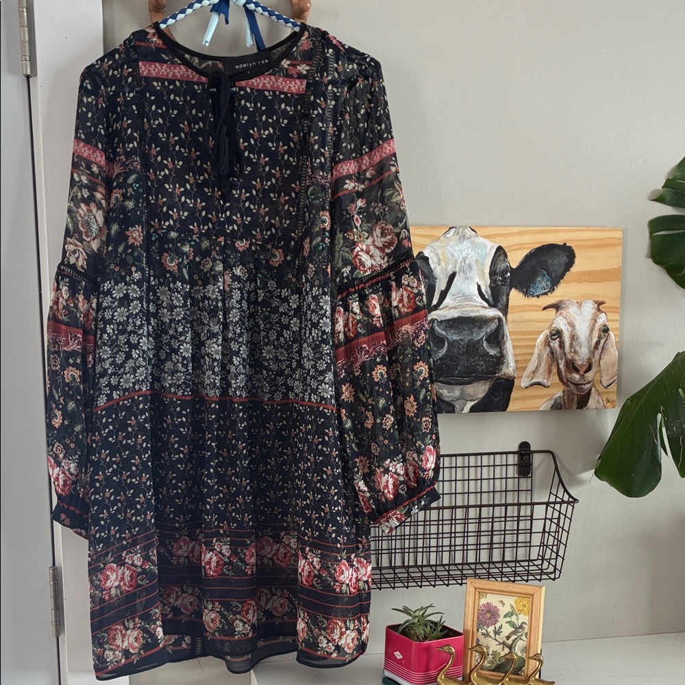Sheer Floral Dress